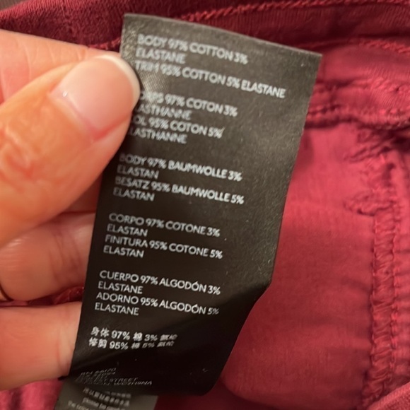 Anthropologie Leigh Burgundy Joggers Sz XS - Picture 5 of 5